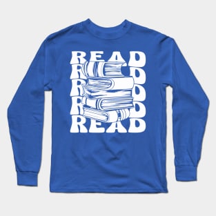 Books Read Typography White Long Sleeve T-Shirt